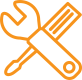 A solid orange square with no other elements or features.